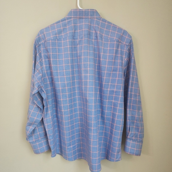 Untuckit Men's Blue and Pink Shirt Wrinkle Free Relaxed Fit 100% Cotton Size M - Picture 8 of 8